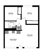2x1 Deluxe floor plan